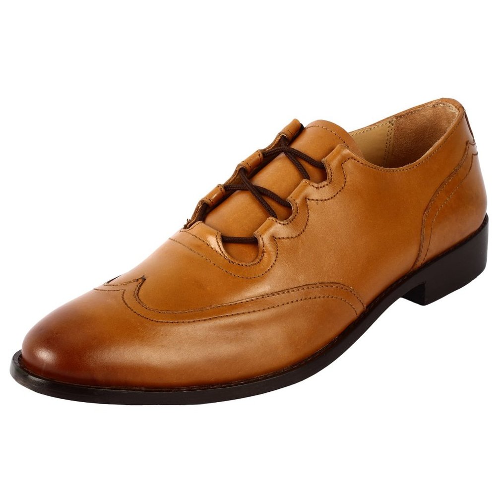 LIBERTYZENO Men's Tan Lace-Up Shoes